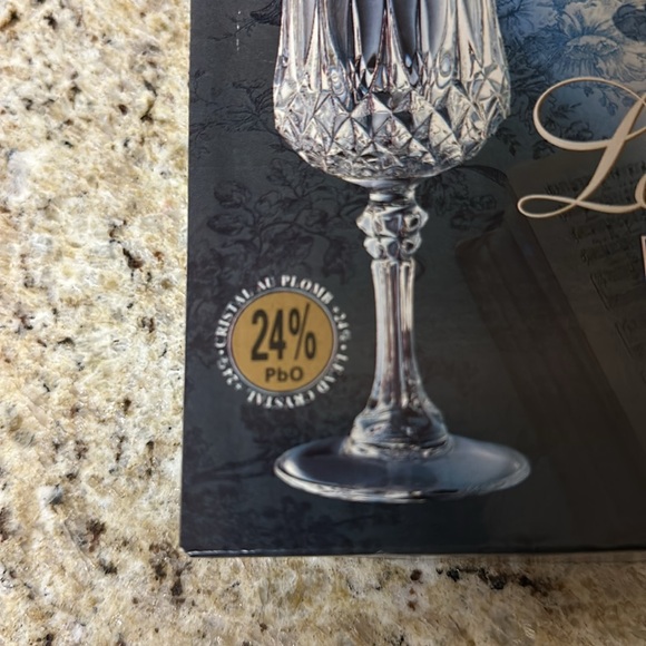 Vintage Longchamp Cristal d Arques set of 4 liqueur glasses - Picture 3 of 5